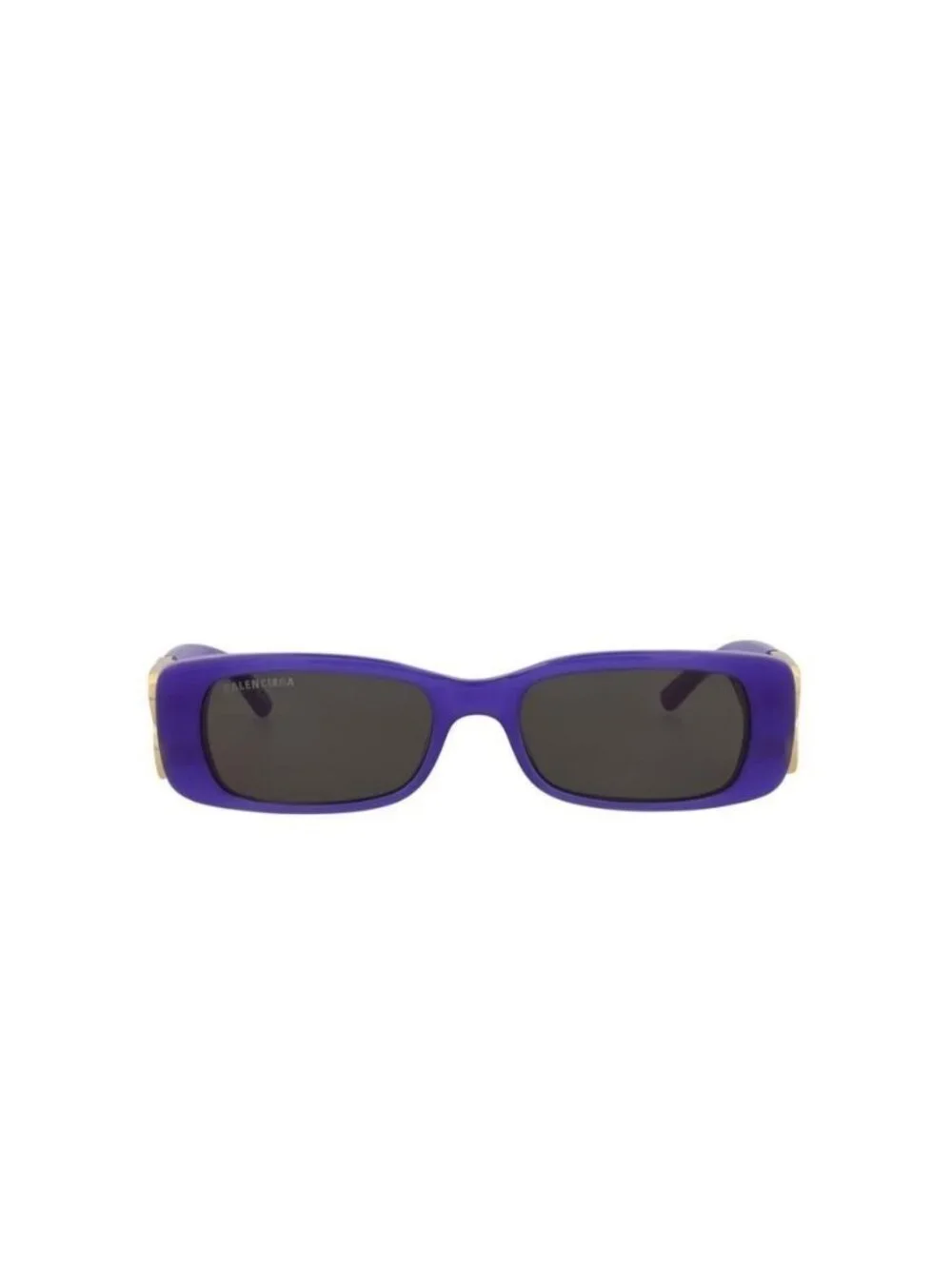 New Balenciaga Womens Square/Rectangle Violet Gold Grey Fashion Designer Sunglas